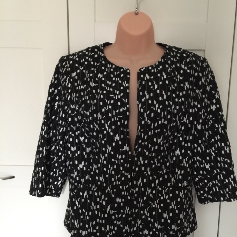 Black and White Jacket by Nygard Collection -  SZ 12  Business Casual Wedding